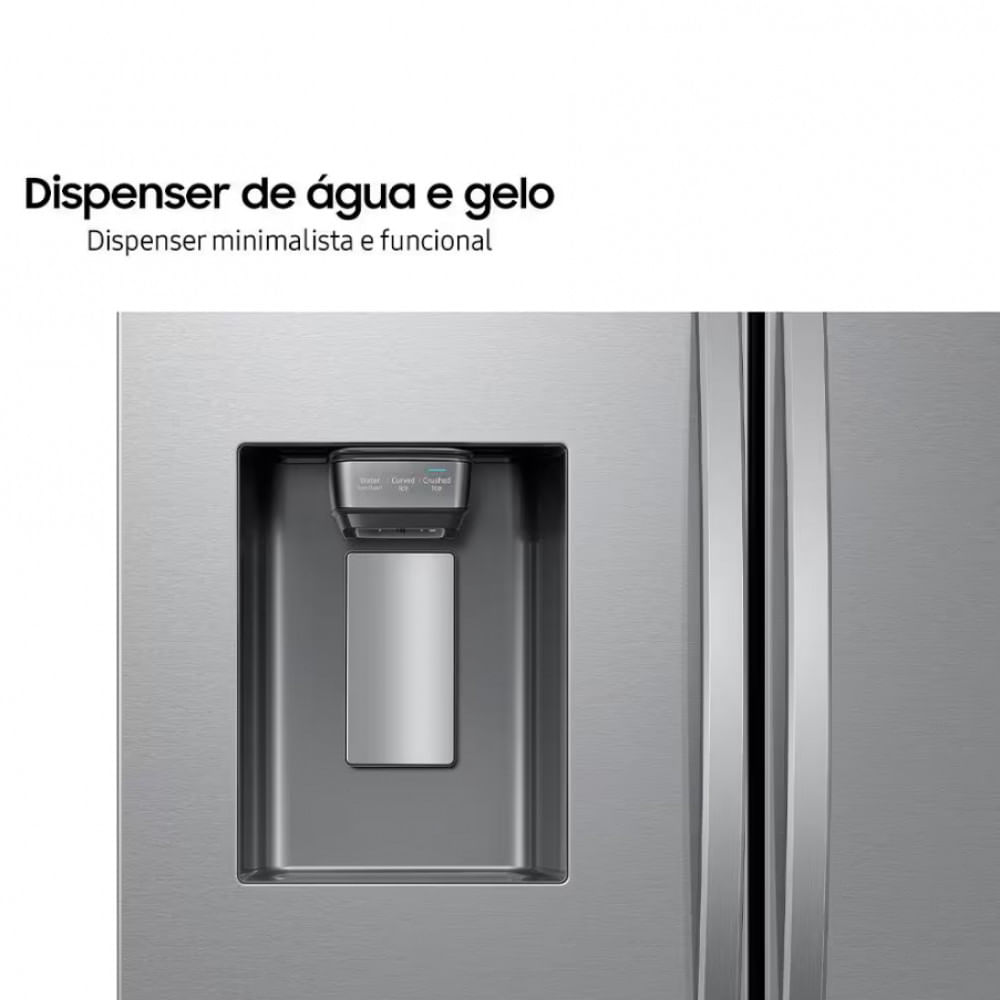 Geladeira Smart Samsung Frost Free French Door RF26 com SpaceMax e All Around Cooling 550L Inox