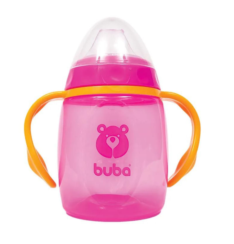 Copinho Infantil com Alça Rosa Buba 250 ml