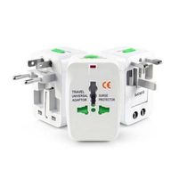 Adaptador Universal De Tomada Padrao Internacional Eua Europa - 110 a 250v 10A