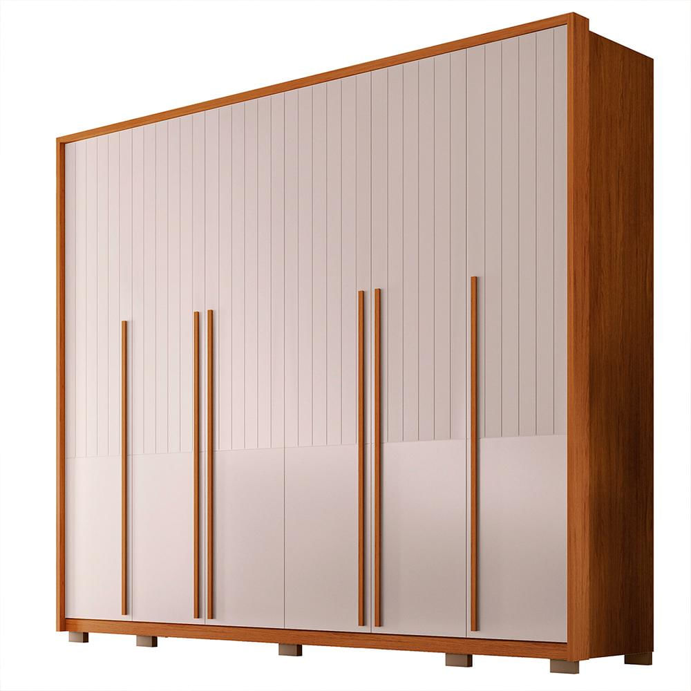 Guarda Roupa Casal 6 Portas 6 Gavetas Espartacus Marrom