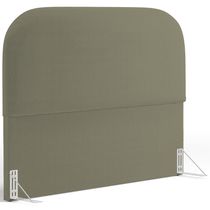 Cabeceira Cama Box King 195cm Orgânica Lanna W01 Bouclê Oliva - Lyam Decor