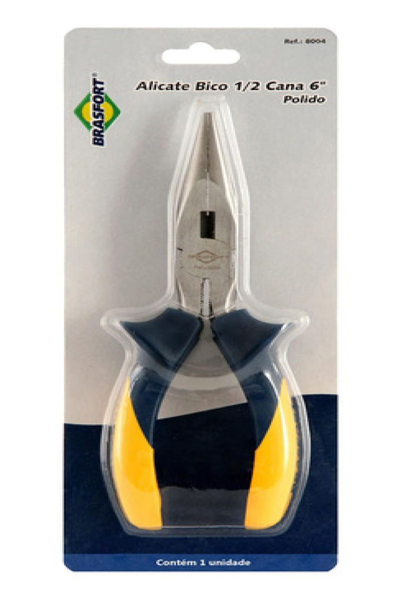 Alicate Bico 1/2 Cana Brasfort 6  Pvc Polido 8004 Blister