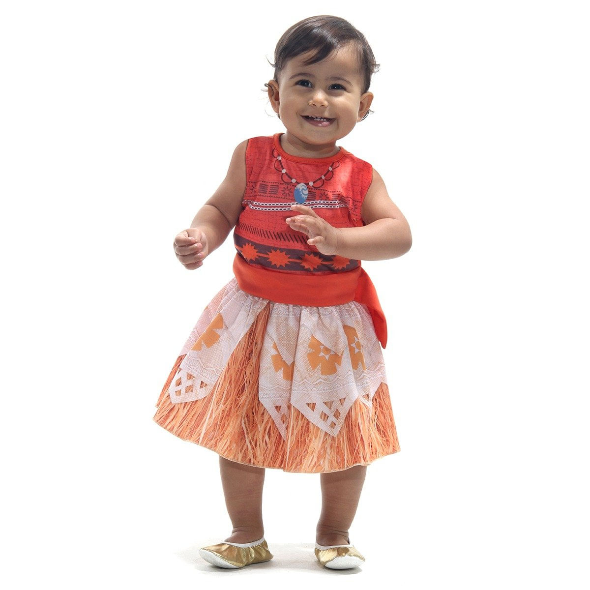 Fantasia Vestido Moana Bebe - Tamanho P (12 meses) - 922023- Sulamericana