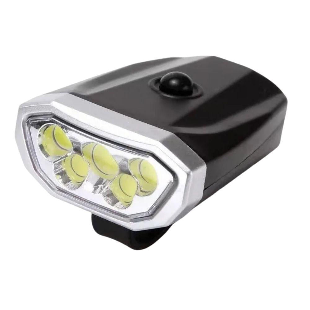 Kit Lanterna Sinalizador Dianteiro E Traseiro Iluminação Noturna Para Bicicleta Bike Recarregável Usb Preto