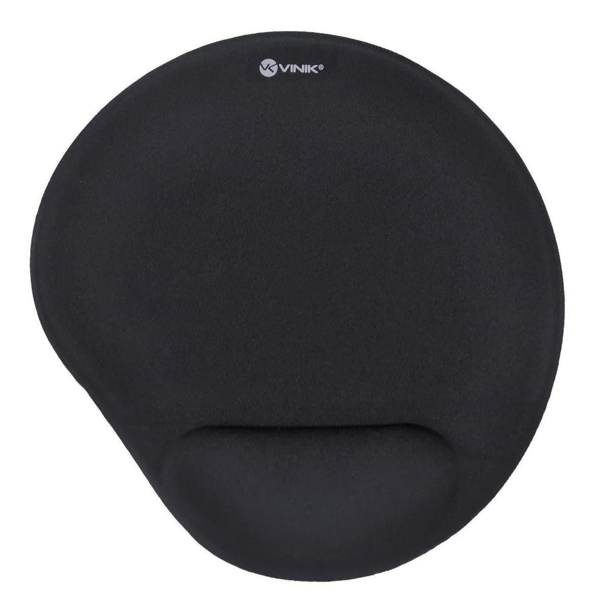 Mouse Pad Com Apoio Em Gel E Base Emborrachada Preto - Mpg-0