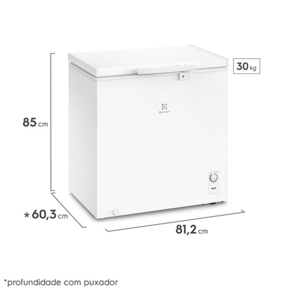 Freezer Horizontal Electrolux 199 Litros Branco HE200 – 127 Volts 127 Volts