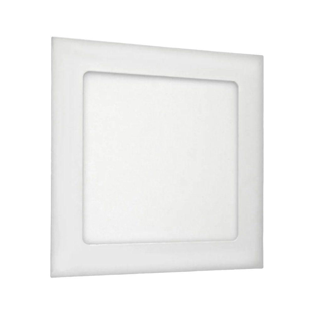 Luminária Plafon 12w Led Quadrado Embutir 3000k Le biscuit