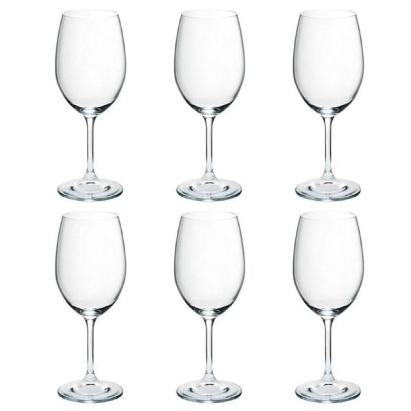 Jogo de taças de vinho em cristal Bohemia Roberta 350ml 6 peças