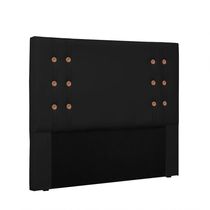 Cabeceira Gênova para Cama Box Casal 140cm Corino Preto