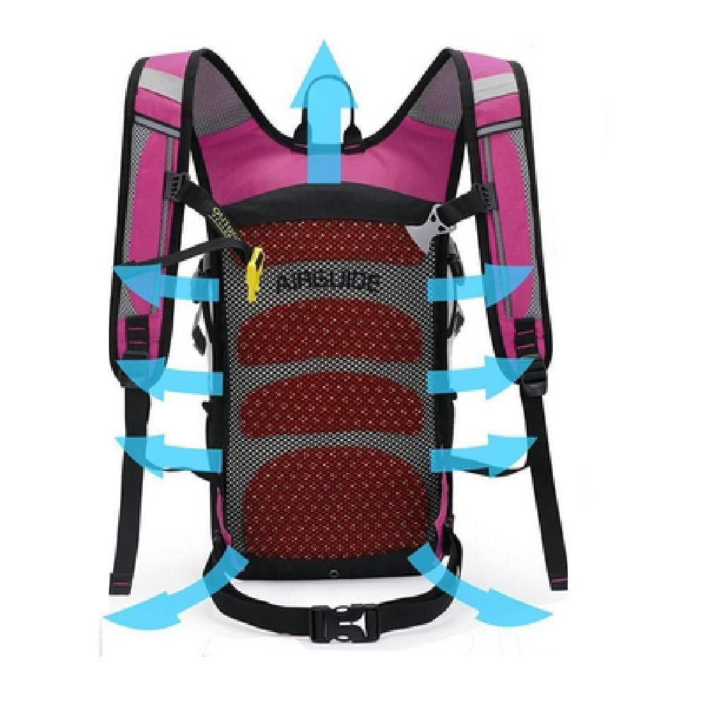 Mochila Esportiva para Bike Camping Corrida com Cinta Peitoral Rosa