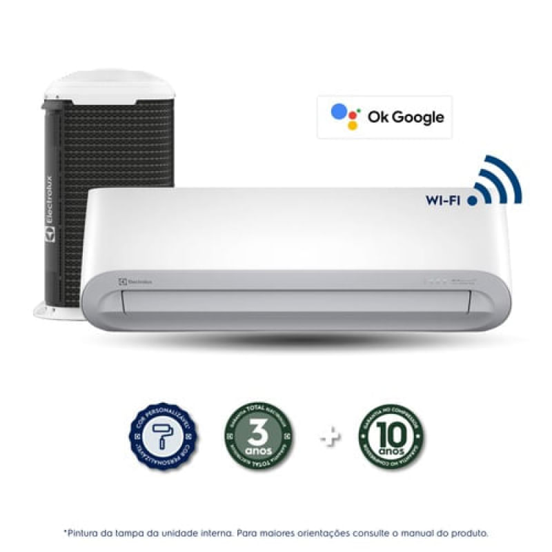 Ar Condicionado Split Hi Wall Electrolux Color Inverter 9.000 Btus Frio 220v R-32