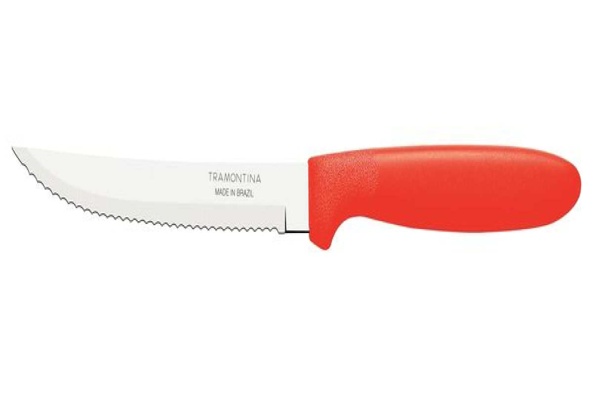 Faca Churrasco Inox 5" Ipanema Vermelho Tramontina