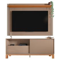 Painel Para Tv 55 Pol E Rack Bancada 150cm Lucca Areia/freijó C01 - Mpozenato