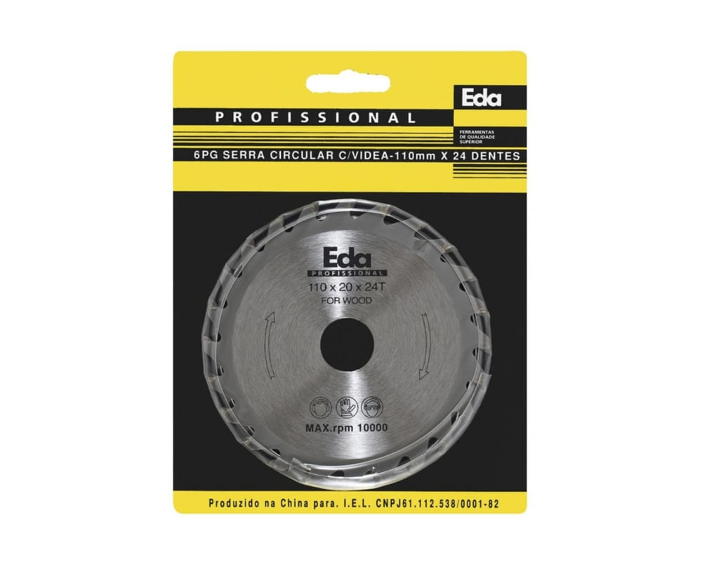 Serra Circ Mad Widea 4.3/8X24Dx20Mm 6Pg Blister