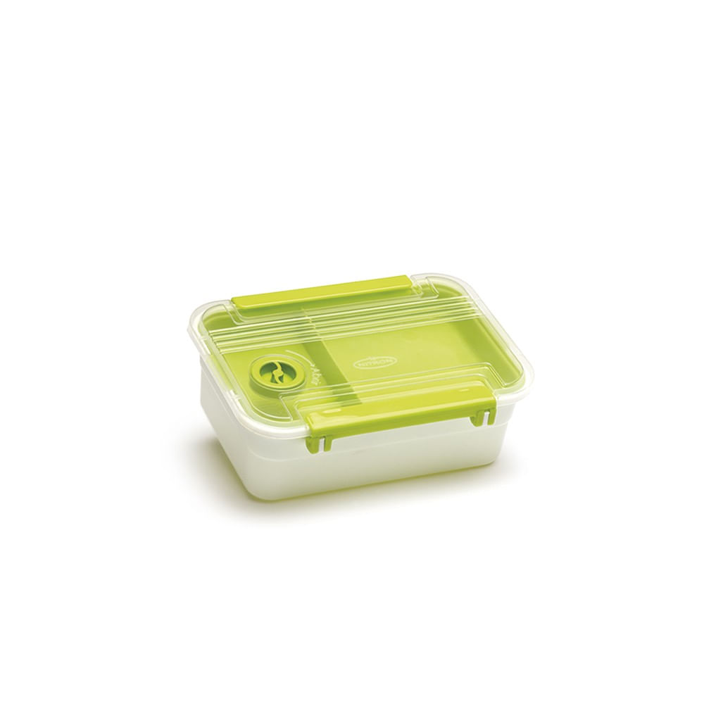 Pote Plástico Marmita Microondas Com Bandeja e Válvula 800ml