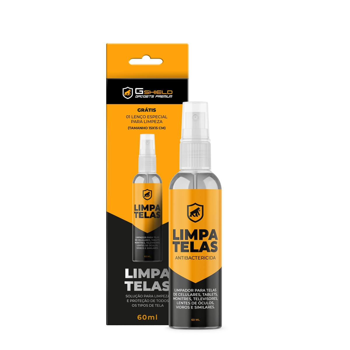 Kit Limpa telas Bactericida + Flanela - Grip Clean - Gshield