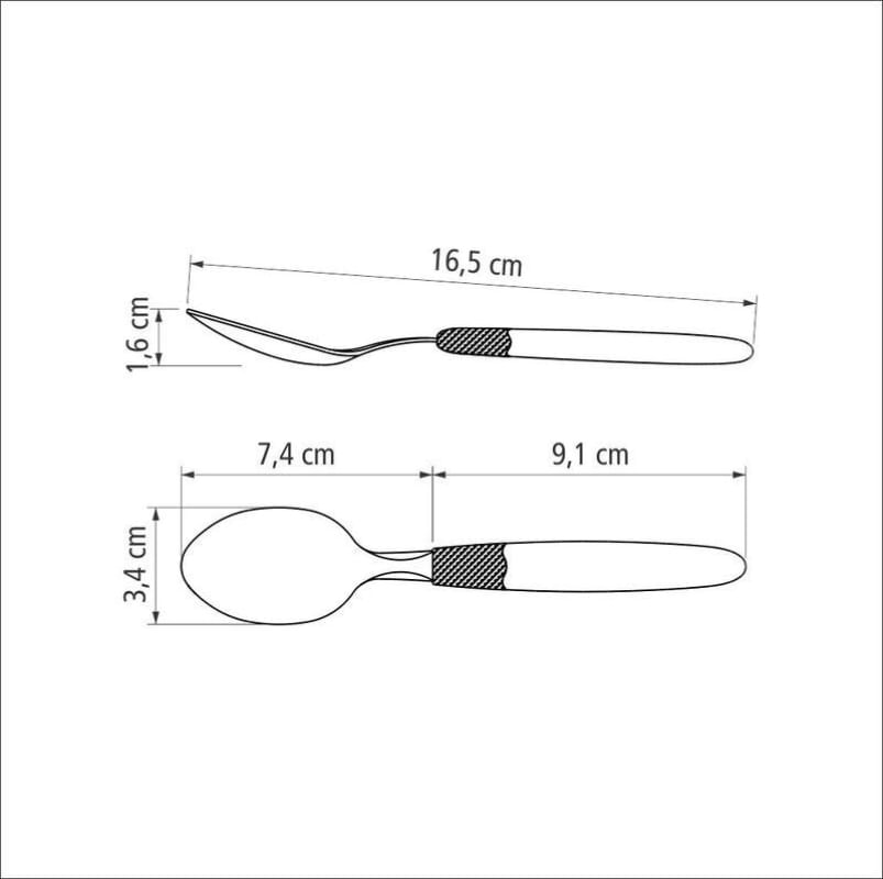 Colher Sobremesa Inox Ipanema Branco Tramontina