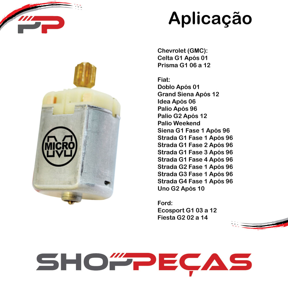 Motor Elétrico Para Fechadura Portas Dir Esq Palio Após 96