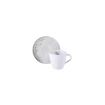 Conjunto Xícara e Pires de Chá Tramontina Floralis em Porcelana Decorada 200 ml 2 Peças