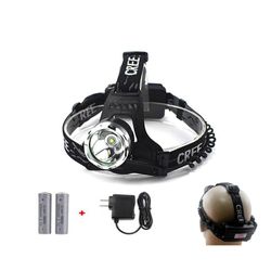 Lanterna De Cabeça T6 Led Cree Tatica Profissional Com Zoom Carregador Veicular