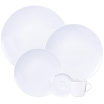 Aparelho de Jantar Tramontina Leonora 20 Peças Porcelana Branca 4 Pessoas