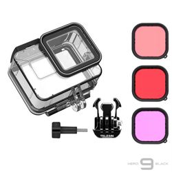 Caixa Estanque + Kit Filtros de GoPro 9/10/11/12 Black -  Telesin