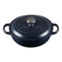 PANELA DE ENSOPADO LE CREUSET SIGNATURE EM FERRO FUNDIDO 22CM AZUL NAVY 21109225214430