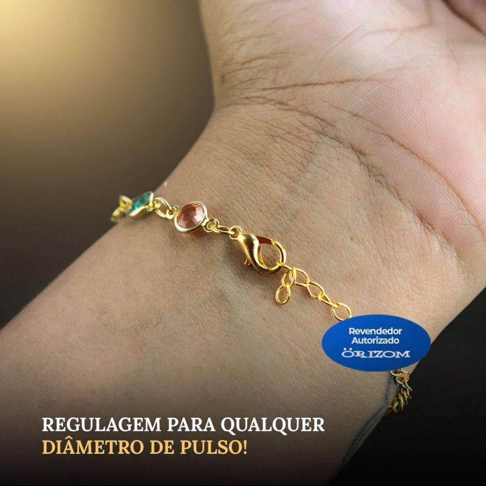 Pulseira Feminina Ouro Aço Inoxidável + Saquinho Presente Dourada Social Qualidade Premium Casual