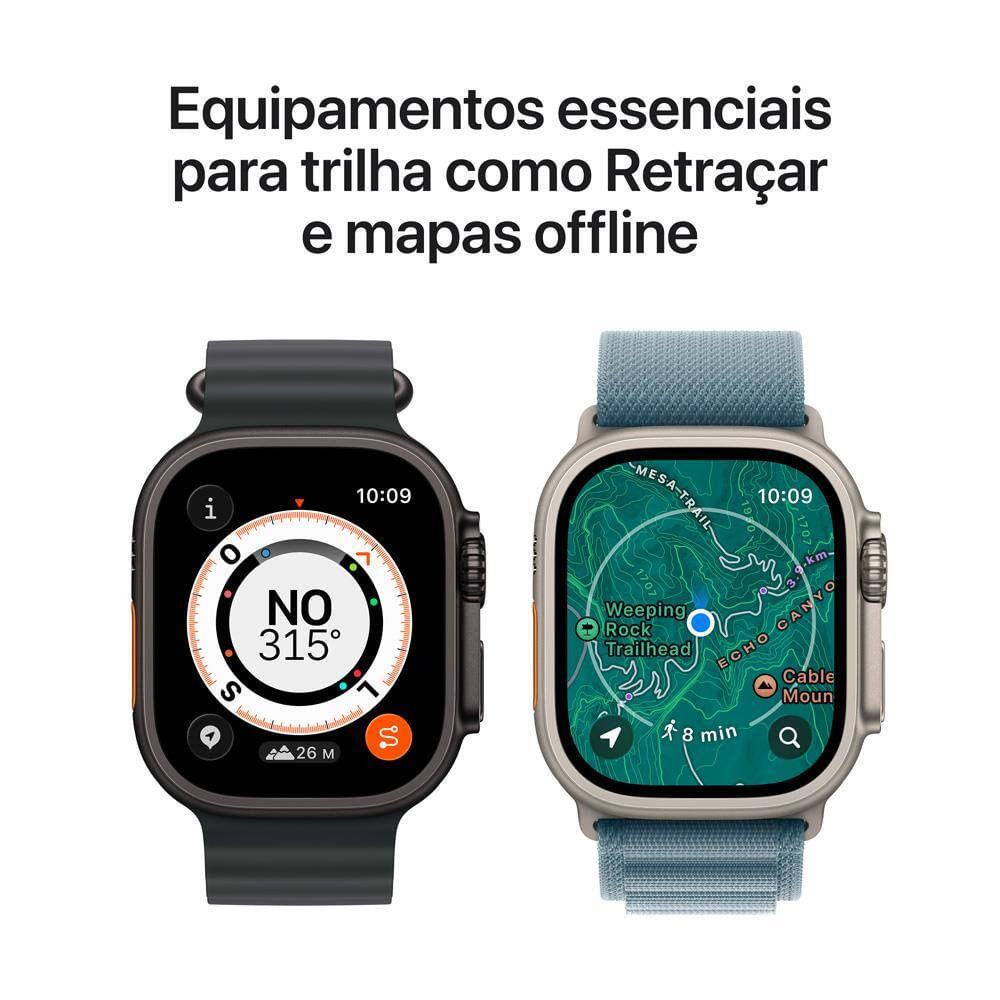Apple Watch Ultra 3 GPS+ Cellular 49mm Pulseira Milanês M Natural