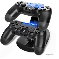 Carregador Controle Ps4 Suporte Dock Vertical Playstation 4 Preto