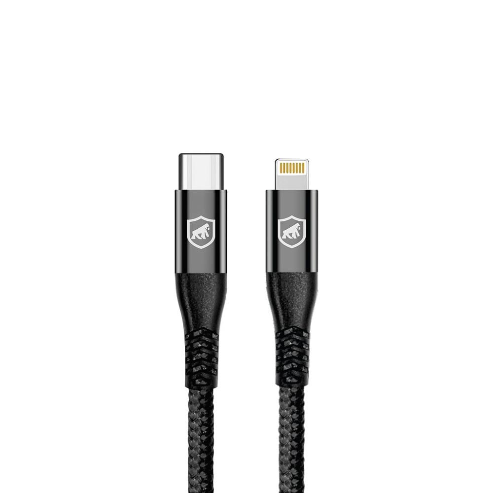 Cabo Raptor - Lightning / Tipo C - Preto - 1M - Gshield