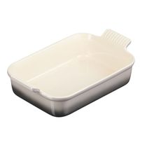 TRAVESSA LE CREUSET HERITAGE RETANGULAR EM CERÂMICA 26CM FLINT 71102264440001