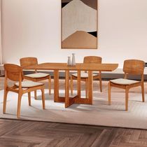Mesa 120 Laminado Com 4 Cadeiras Malta Gold Moderna Mobília Linho Off White Imbuia Naturale