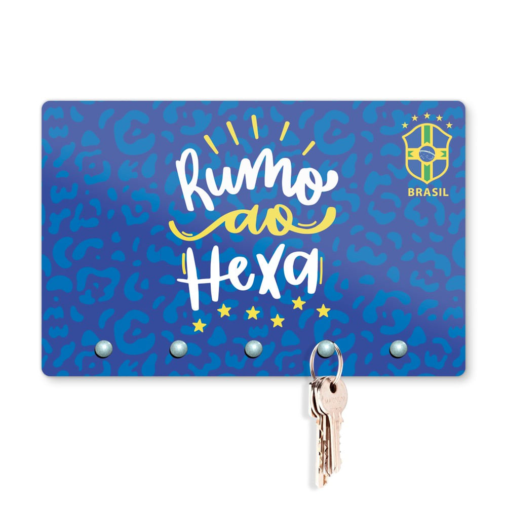 Porta Chaves 20X13 - Brasil Hexa Azul