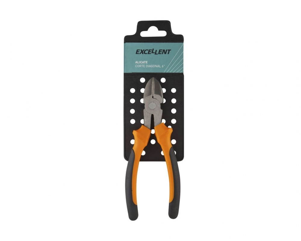Alicate C.Diagonal Import 06 Cb Laranja/Preto Blister