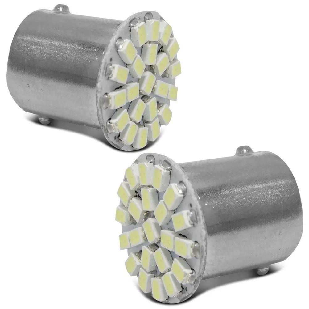 Lâmpada 22 Leds 67 2 Pólos Smd 12v (1157) 6000k Par