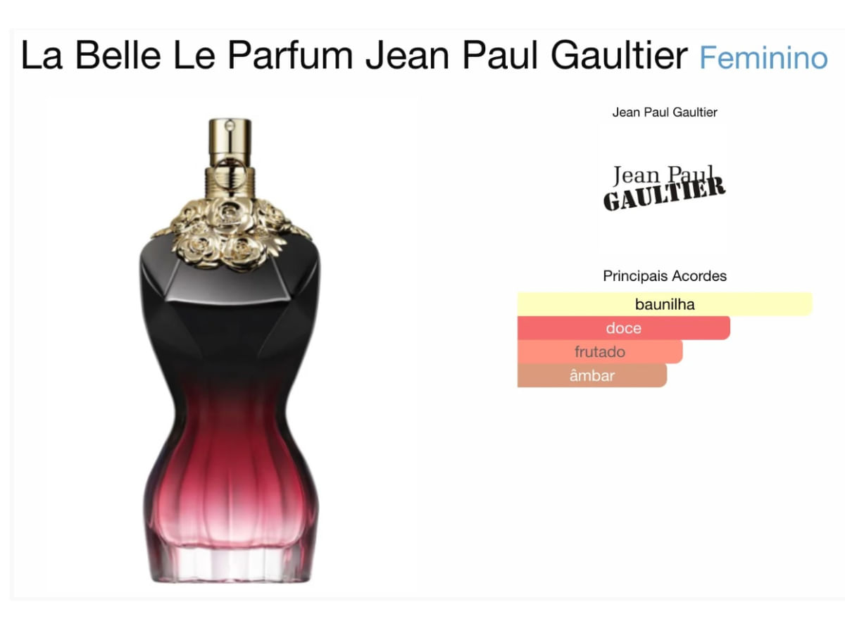 Perfume La Belle, Intense, Jean Paul Gaultier, 100 ml