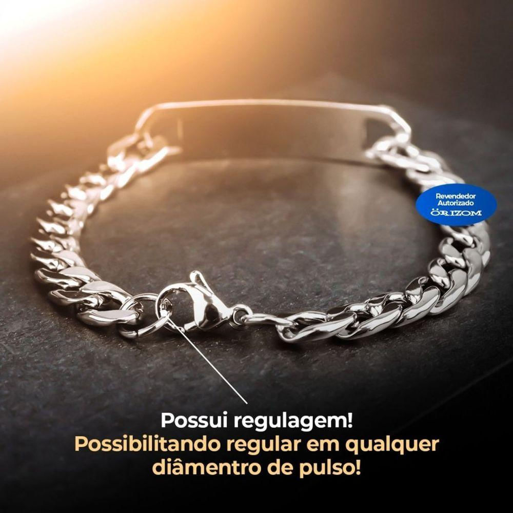 Pulseira Prata Masculina Religiosa Aço Inox Jesus Cristo Ajustavel Social Original Moda Masculina