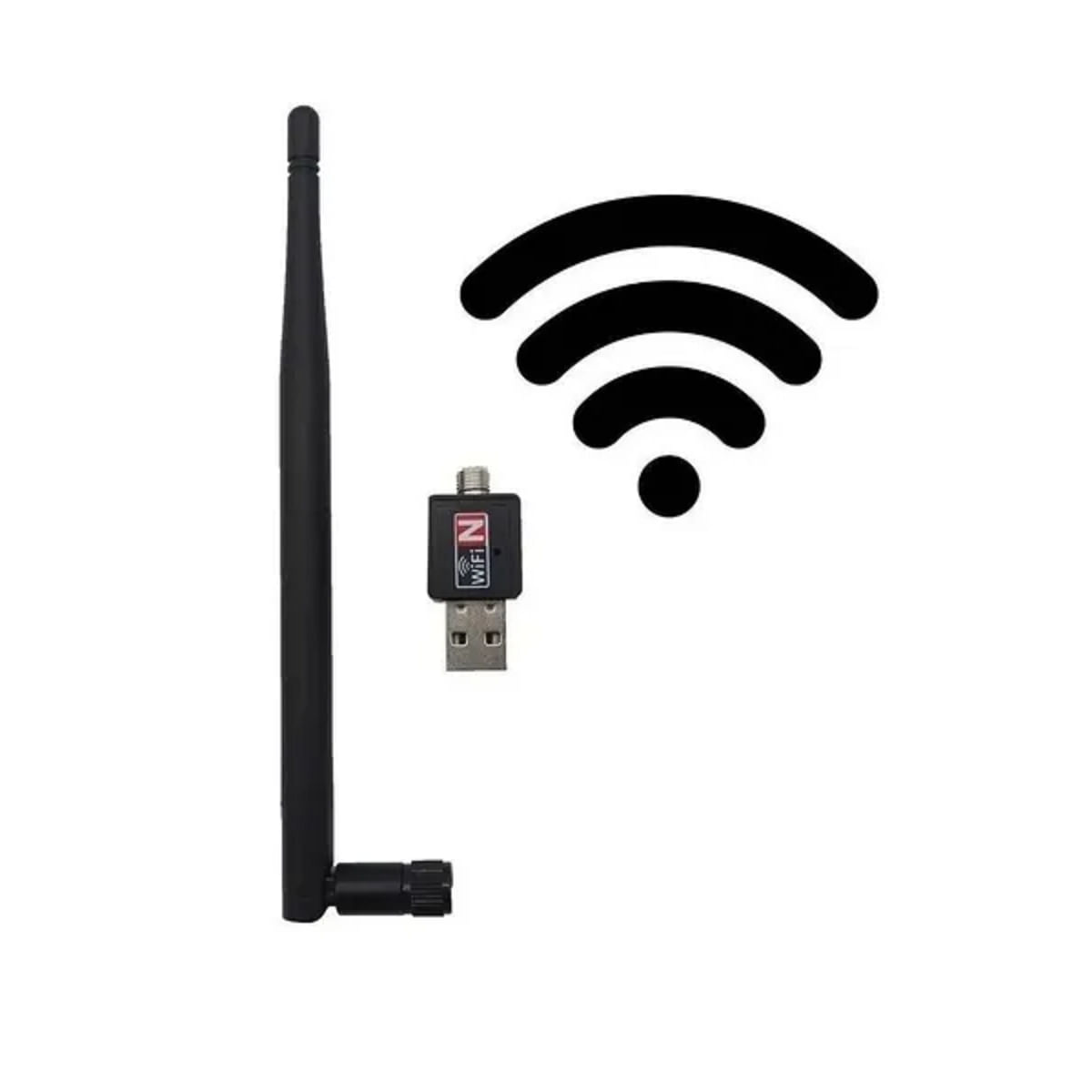 Adaptador Receptor Wireless Usb 2.0 802 iin Preto