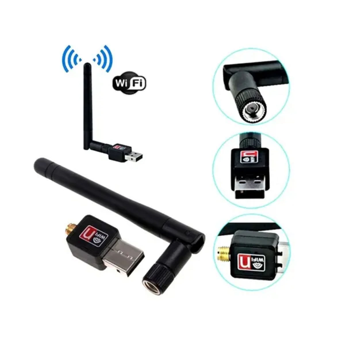 Adaptador Receptor Wireless Usb 2.0 802 iin Preto