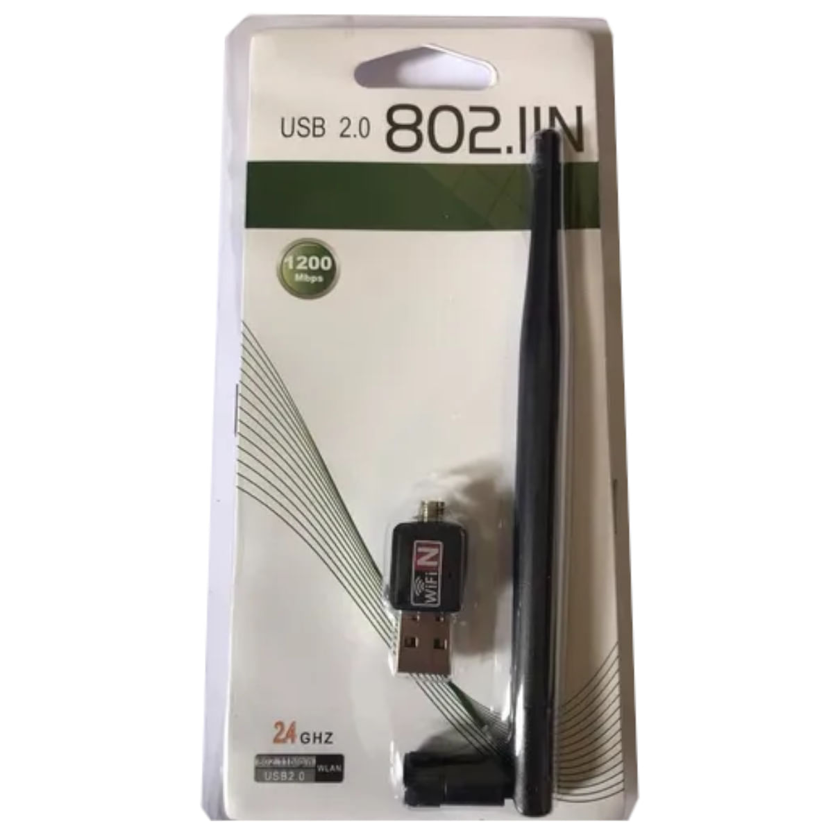 Adaptador Receptor Wireless Usb 2.0 802 iin Preto