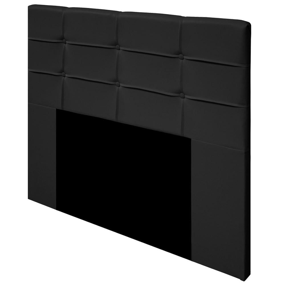 Cabeceira Cama Box 195cm Esmeralda Sintético J02 Preto - Mpozenato