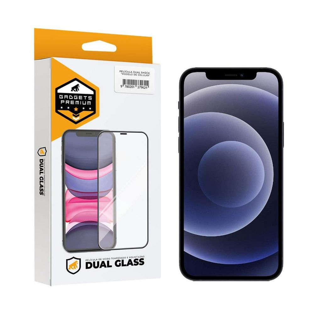 Película Dual Glass para iPhone 12 / 12 Pro - Preto - Gshield