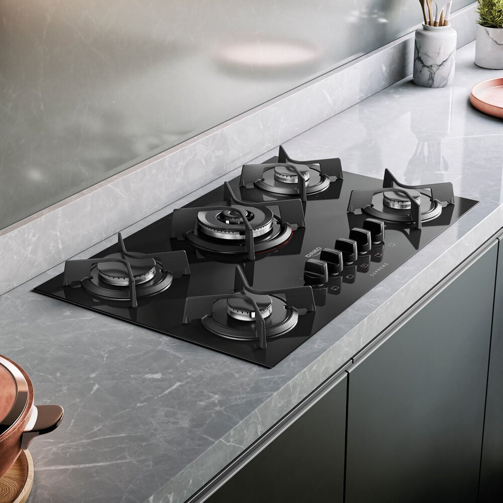 Cooktop à Gás 5 Bocas Dako Supreme Tripla Chama