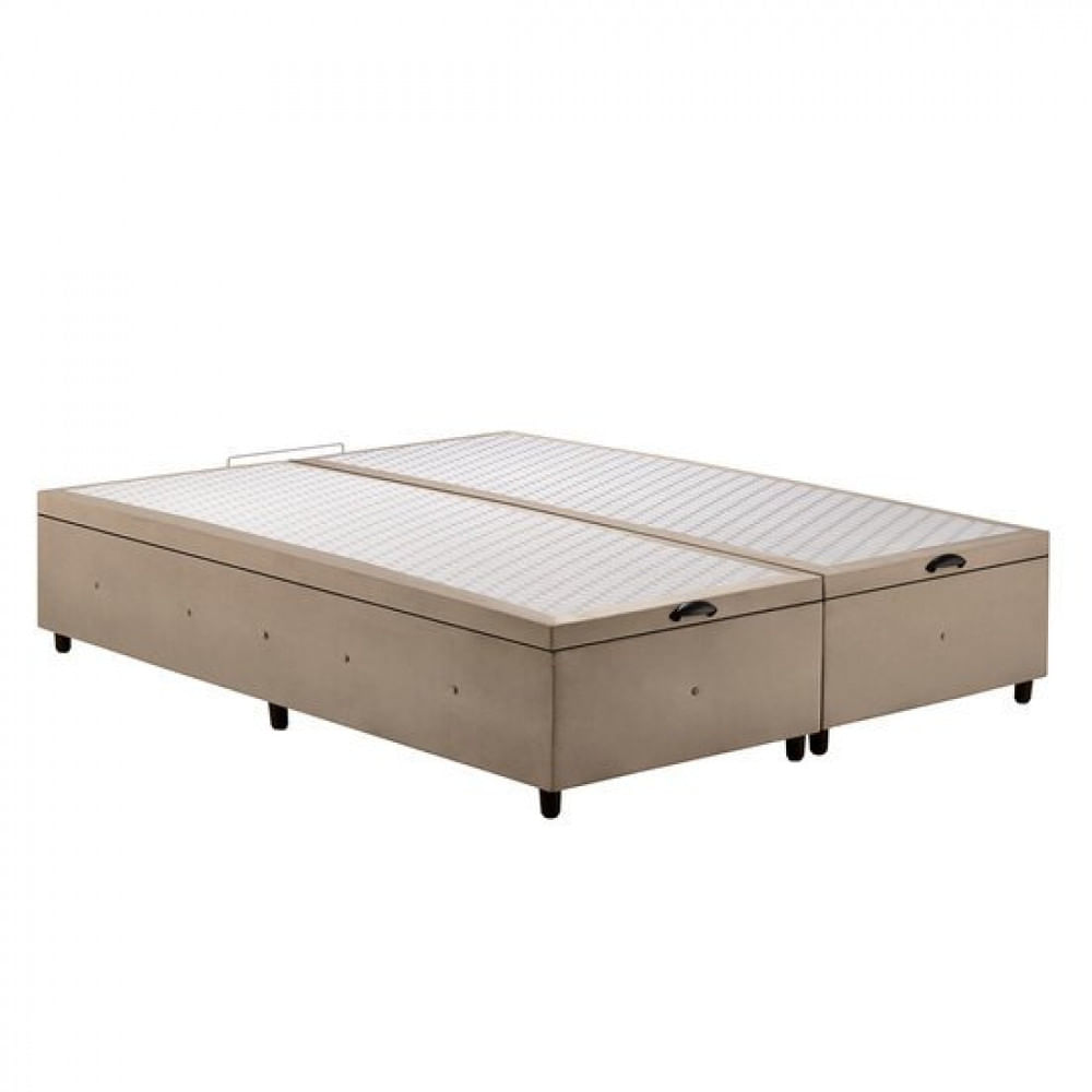 Base para Cama Box Casal King com Baú S. Design para Colchão de 193 cm - 1900 Marrom