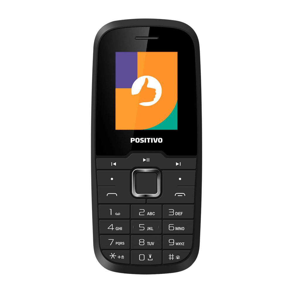 Celular Positivo P26 32MB Câmera VGA Tela 1.8 Polegadas Dual Chip Preto