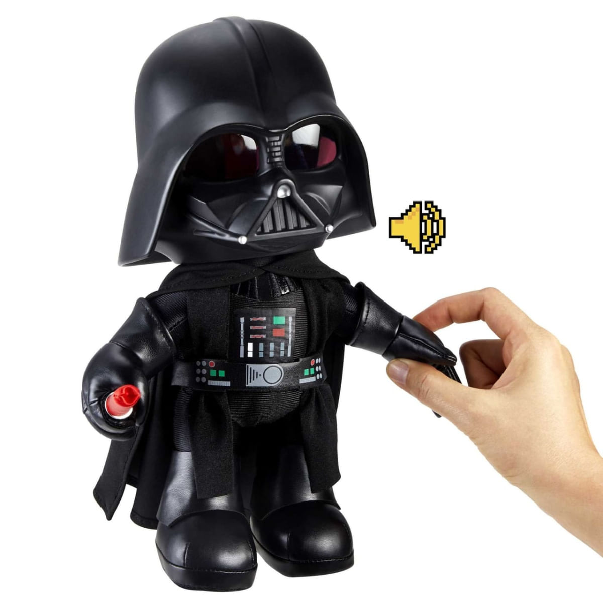 Star Wars Pelúcia Darth Vader Com Luz e Modificador de Voz - Mattel HJW21