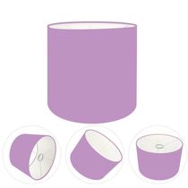 Cúpula Abajur E Luminária Cilíndrica Vivare Cp-7008 ø20x25cm - Bocal Nacional Lilás
