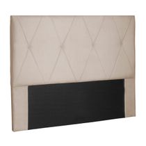 Cabeceira Decorativa Queen Size 1,60M Yves Suede Bege - Gran Belo