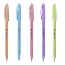 Kit Canetas-Esferográficas Sugar Cap 1.0mm - Escrita Fina - 5 Cores Tom Pastel